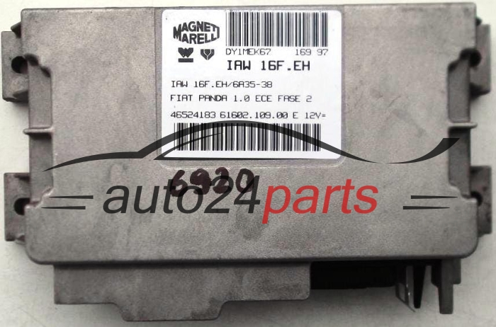 KOMPUTER STEROWNIK SILNIKA FIAT PANDA 1.0 IAW 16F.EH/6A35-38, IAW16FEH, 61602.109.00, 6160210900, 46524183
