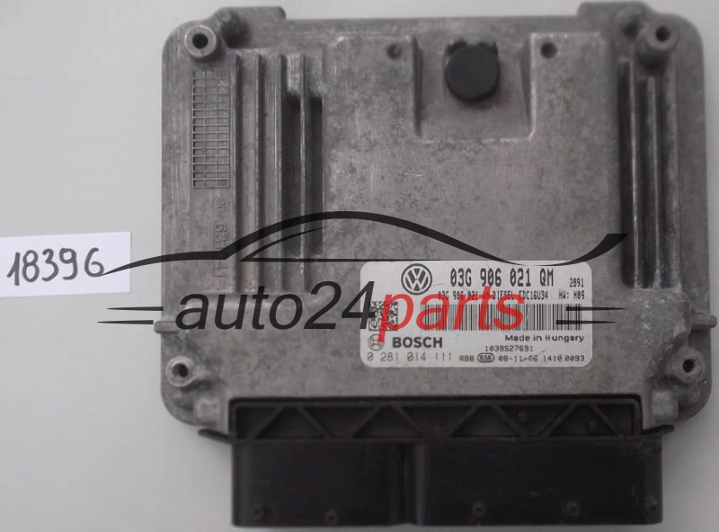 KOMPUTER STEROWNIK SILNIKA SKODA SUPERB 1.9 TDI BOSCH 0 281 014 111, 0281014111, 03G 906 021 QM, 03G906021QM, EDC16U34