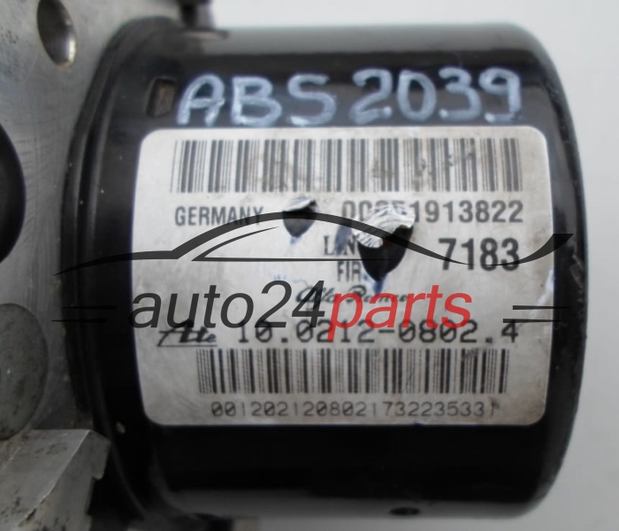 POMPE HYDRAULIQUE ET CALCULATEUR d'ABS FIAT LANCIA ALFA ROMEO GULIETTA 00051913822, ATE 10.0212-0802.4