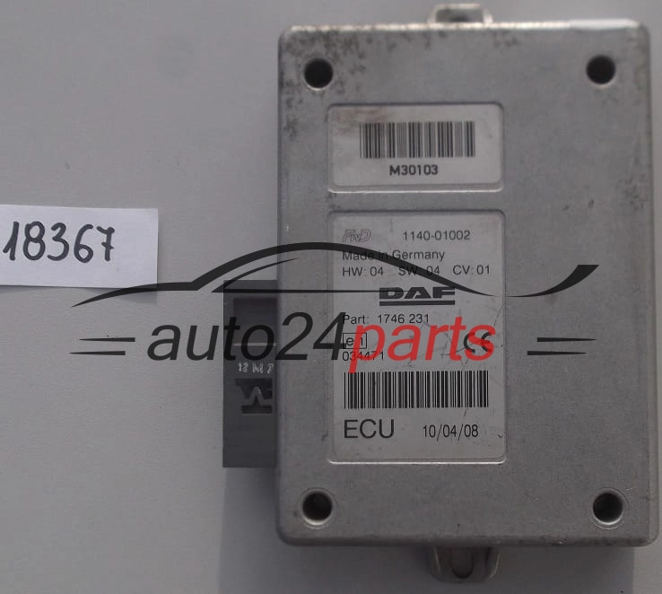 KOMPUTER STEROWNIK SILNIKA DAF XF105 1140-01002, 114001002, 1746231