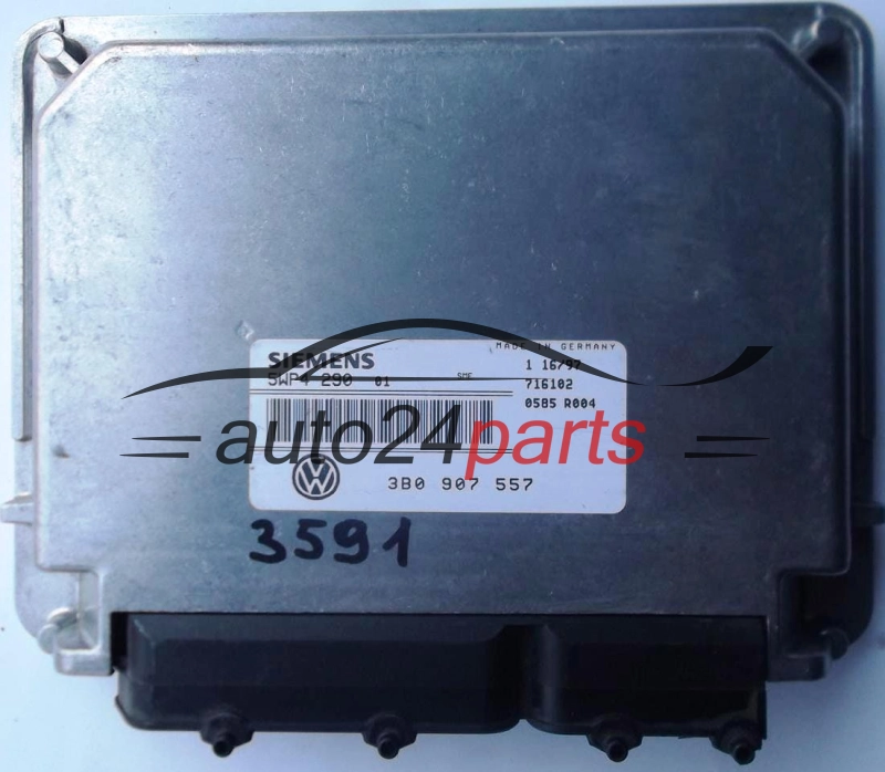 KOMPUTER STEROWNIK SILNIKA VW VOLKSWAGEN PASSAT 1.6 AHL 3B0907557, 3B0 907 557 SIEMENS 5WP4290 01, 5WP4 290 01