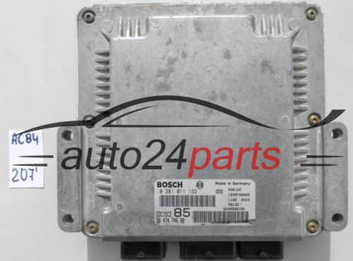KOMPUTER STEROWNIK SILNIKA PEUGEOT 2.2 HDI BOSCH 0 281 011 133, 0281011133, 96 474 746 80, 9647474680