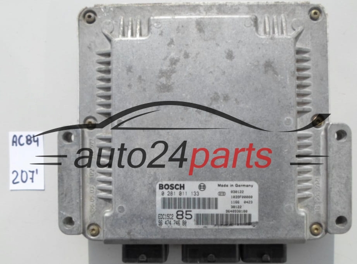KOMPUTER STEROWNIK SILNIKA PEUGEOT 2.2 HDI BOSCH 0 281 011 133, 0281011133, 96 474 746 80, 9647474680