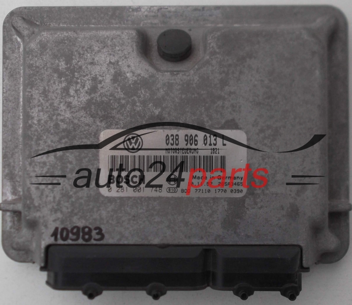 ECU CENTRALITA DE MOTOR SEAT AROSA VW VOLKSWAGEN LUPO 1.7 SDI 038 906 013 L, 038906013L, BOSCH 0 281 001 748, 0281001748