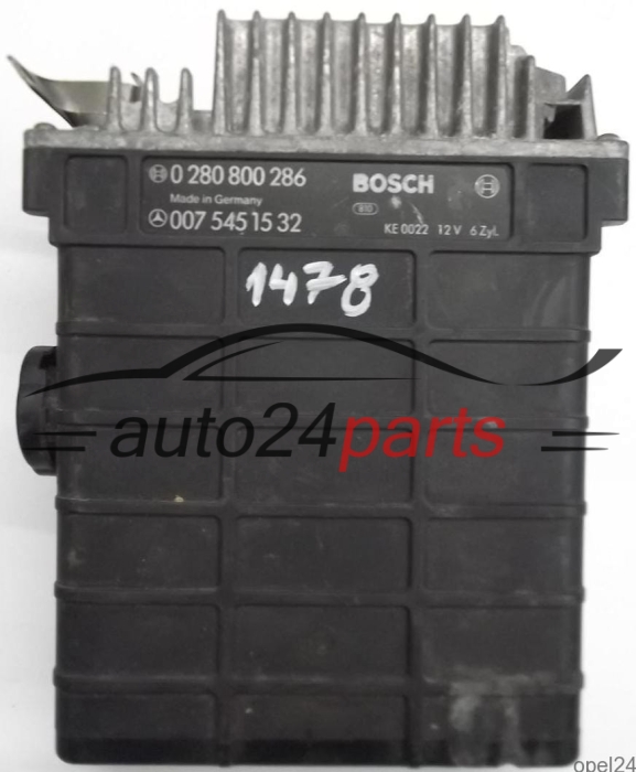 CALCULATEUR MOTEUR MERCEDES W124 C124 S124 E-KLASA 300 E BOSCH 0 280 800 286, 0280800286, 007 545 15 32, 0075451532