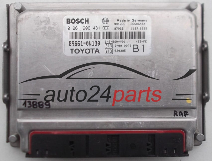MOTORSTEUERGERÄT ECU STEUERGERAT TOYOTA COROLLA AVENSIS BOSCH 0 261 206 481, 0261206481, 89661-0W130, 896610W130 