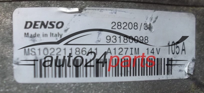 Lichtmaschine 1.9 CDTI OPEL ASTRA VECTRA SIGNUM ZAFIRA DENSO MS1022118641, 93180098