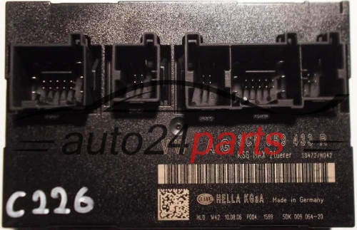 CENTRALKA MODUL STEROWNIK KOMFORTU VOLKSWAGEN HELLA 5DK00906420, 5DK009064-20, 5DK 009 064-20, 3C0959433R, 3C0 959 433 R -  C228