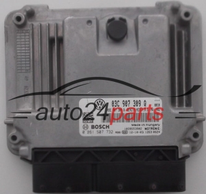 CALCULATEUR MOTEUR VOLKSWAGEN TIGUAN 1.4 TSI BOSCH 0 261 S07 732, 0261S07732, 03C 907 309 Q, 03C907309Q, MED17.5.5 