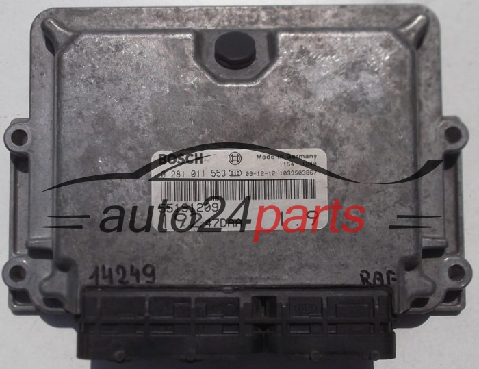 MOTORSTEUERGERÄT ECU STEUERGERAT FIAT STILO BOSCH 0 281 011 553