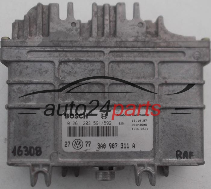 KOMPUTER STEROWNIK SILNIKA VW VOLKSWAGEN GOLF 1.8 BOSCH 0 261 203 591/592, 0261203591, 3A0 907 311 A, 3A0907311A