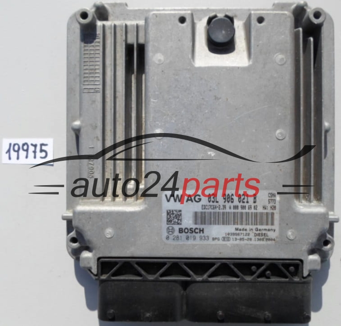 KOMPUTER STEROWNIK SILNIKA VW VOLKSWAGEN CRAFTER 2.0 TDI BOSCH 0 281 019 933, 0281019933, 03L 906 021 B, 03L906021B, EDC17C64