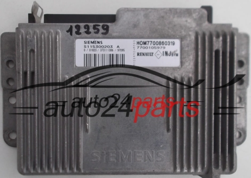 UCE CENTRALITA DE MOTOR  RENAULT MEGANE SCENIC 1.6 SIEMENS S115300203A, HOM7700860319, 7700105979 INJBVM