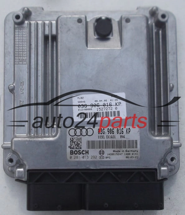 ECU CENTRALITA DE MOTOR AUDI A4 2.0 TDI BOSCH 0 281 013 292, 0281013292, 03G 906 016 KP, 03G906016KP, EDC16U31 