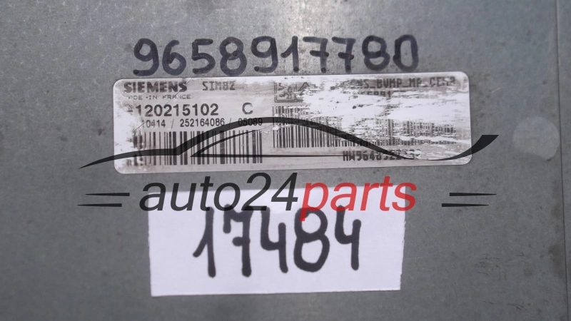 STEROWNIK SKRZYNI AUTOMATYCZNE CITROEN PEUGEOT 1.4 HDI SIEMENS S120215102 C, S120215102 C, SW96589177, 9658917780, HW9640922780